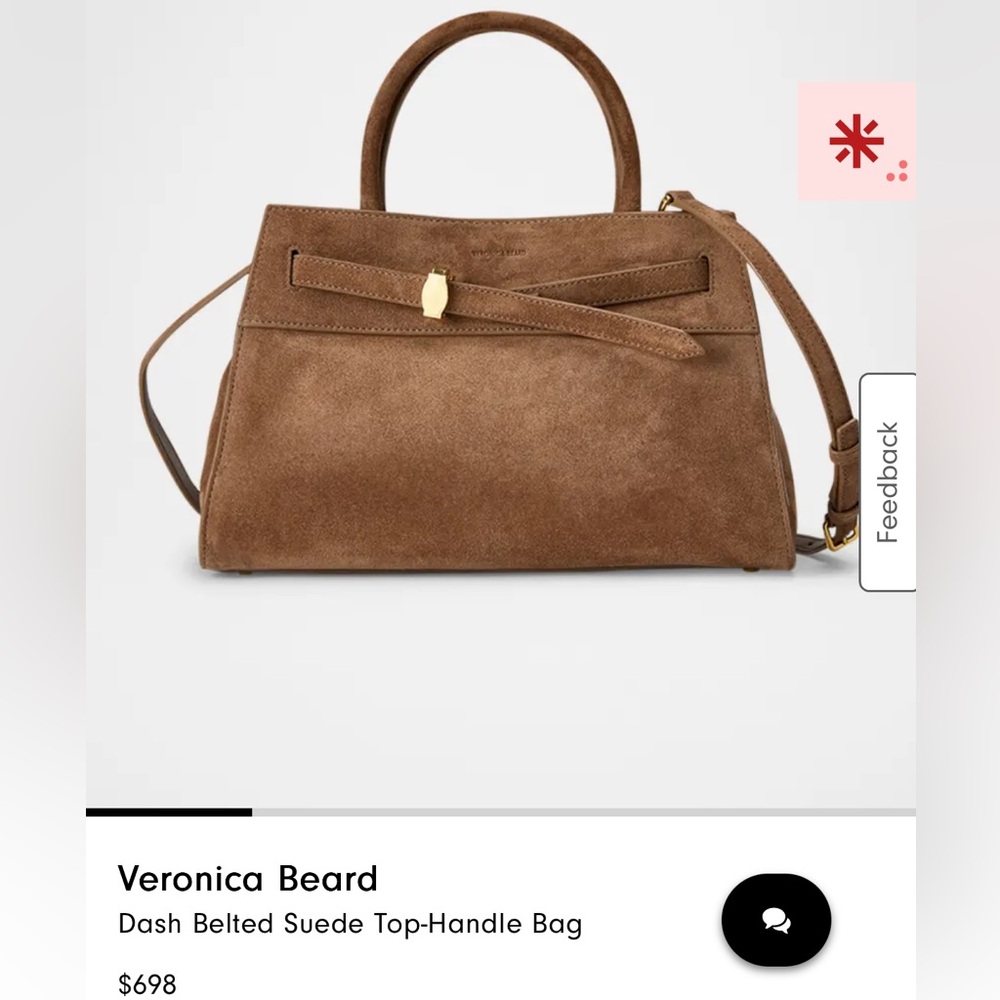 Dash Suede Handbag in color Bark